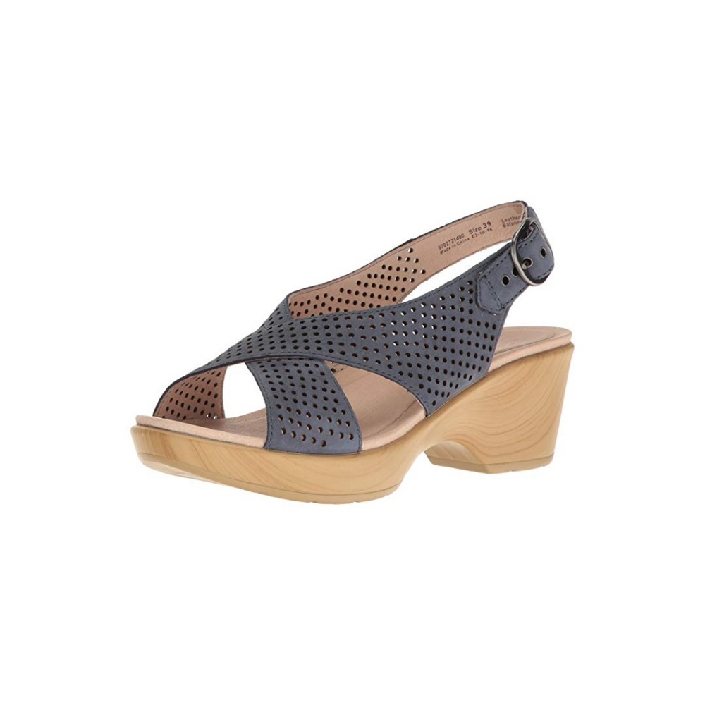 Dansko Jacinda Blue/Grey  Nubuck Perforated Leathe